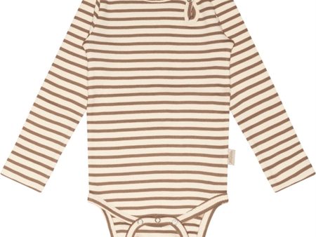 Petit Piao® Walnut Brown Off White Body Modal Striped Online