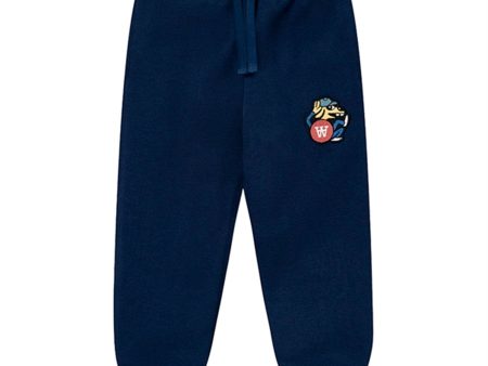 Wood Wood Navy Ran Doggy Patch Pants Online now