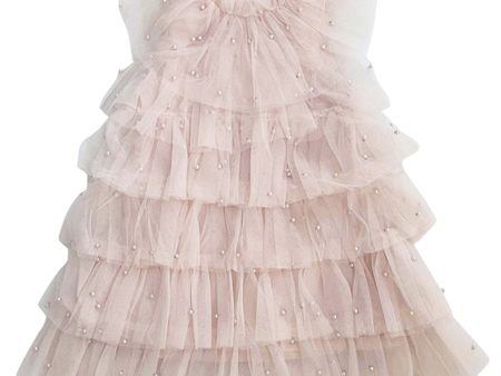 Dolly by Le Petit Tom Pearl Tutully Tiered Tulle Tuttu Dress Pink For Sale