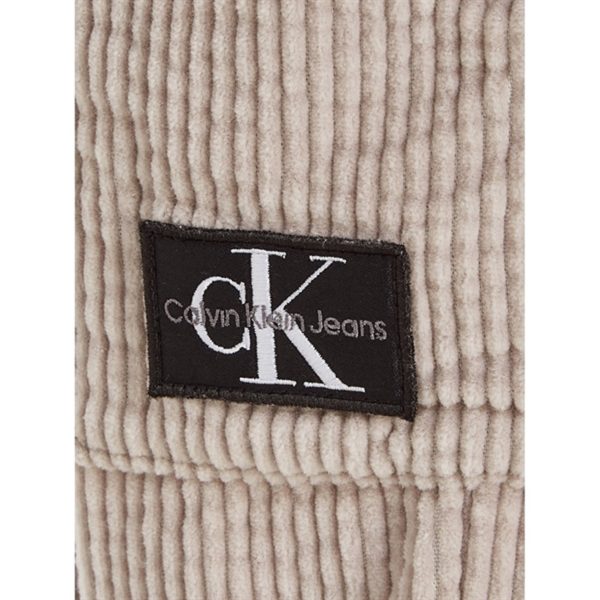 Calvin Klein Corduroy Badge Cargo Jogging Pants Porpoise Hot on Sale