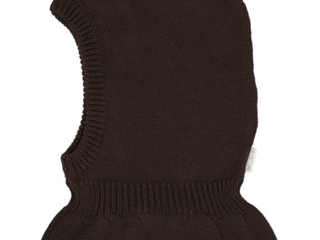 Copenhagen Colors Dark Brown Balaclava Knitted Cotton w. Lining Sale