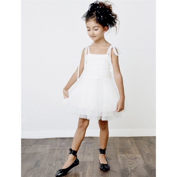 Dolly by Le Petit Tom Pearl Tulle Ballerina Dress White Hot on Sale