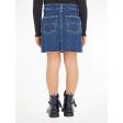 Tommy Hilfiger Denim Button Through Skirt Midblueclean For Cheap