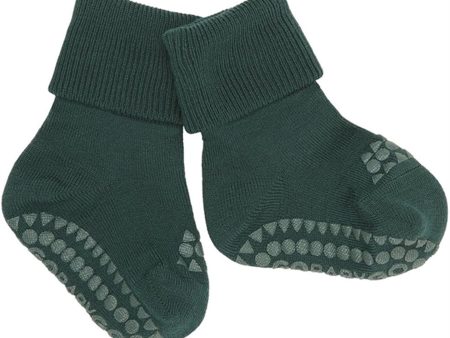 Gobabygo Wool Non-Slip Socks Forrest Green Online now