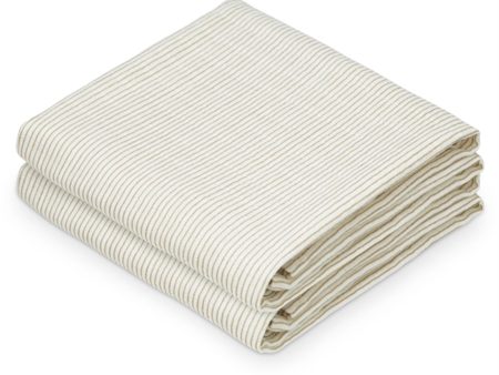 Cam Cam Copenhagen Muslin Cloth 2-pack Classic Stripes Camel Fashion