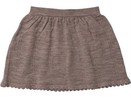 Copenhagen Colors Natural Melange Merino Knitted Skirt Cheap