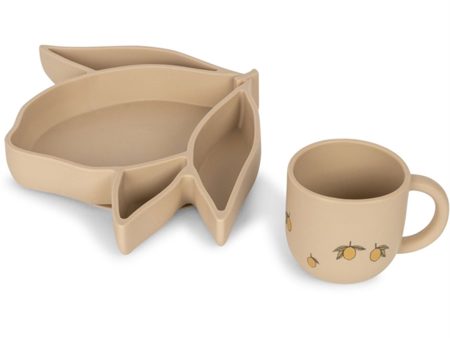 Konges Sløjd Warm Clay Silicone Lemon Bowl and Cup For Sale