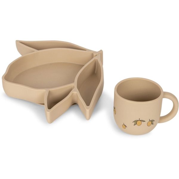 Konges Sløjd Warm Clay Silicone Lemon Bowl and Cup For Sale